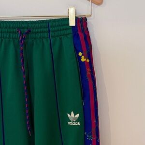 Green Adidas Women Joggers with Floral Detail
